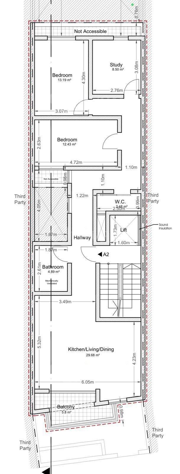 Swieqi 3 Bedroom Apartment - Shell Form