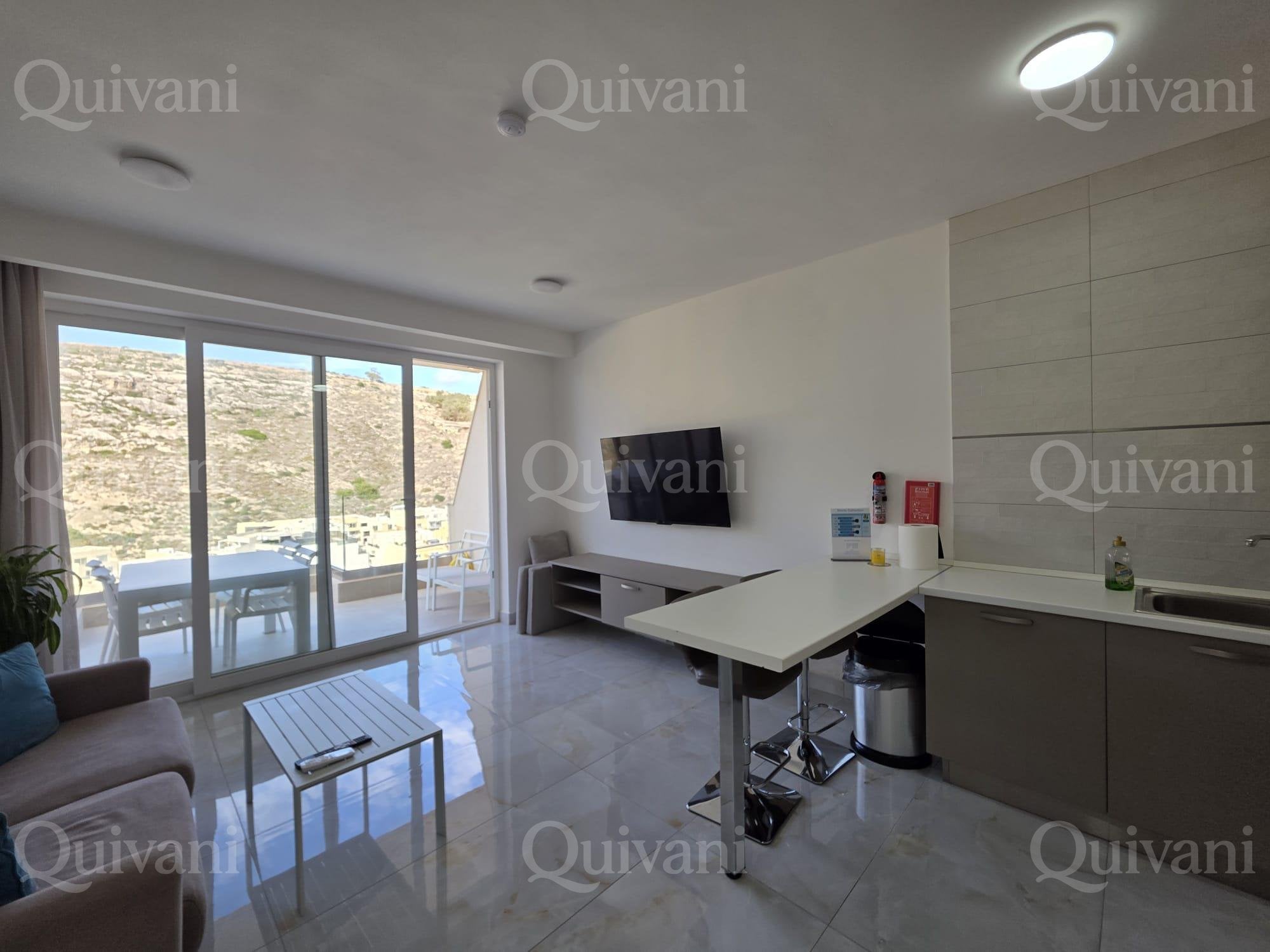 1-Bedroom Apartment with Views in Upper Xlendi