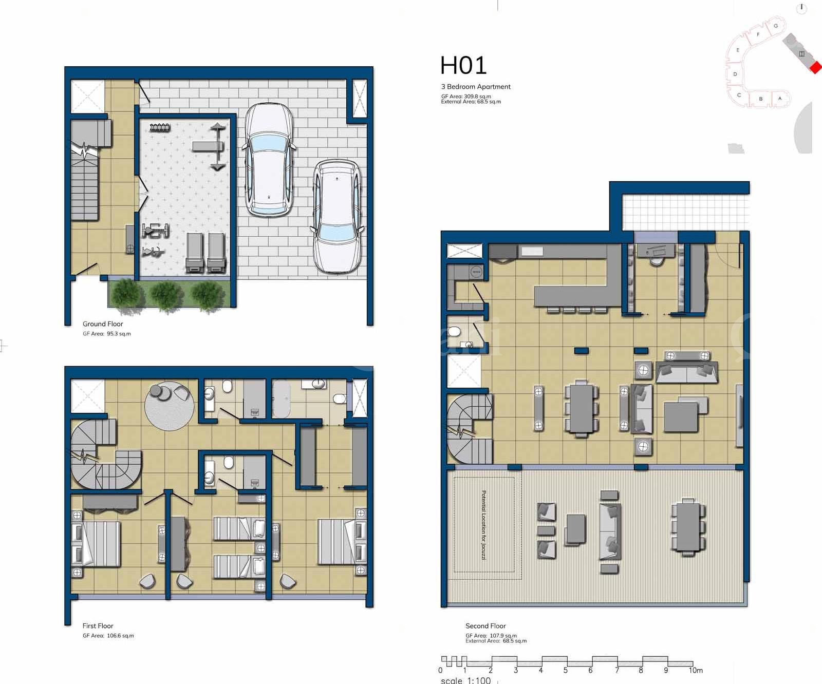 The Shore Line at Smart City, Finished Duplex Apartment