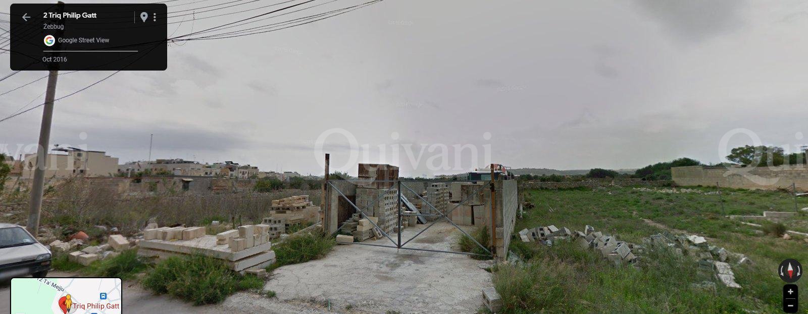 Zebbug  plot border with development zone.