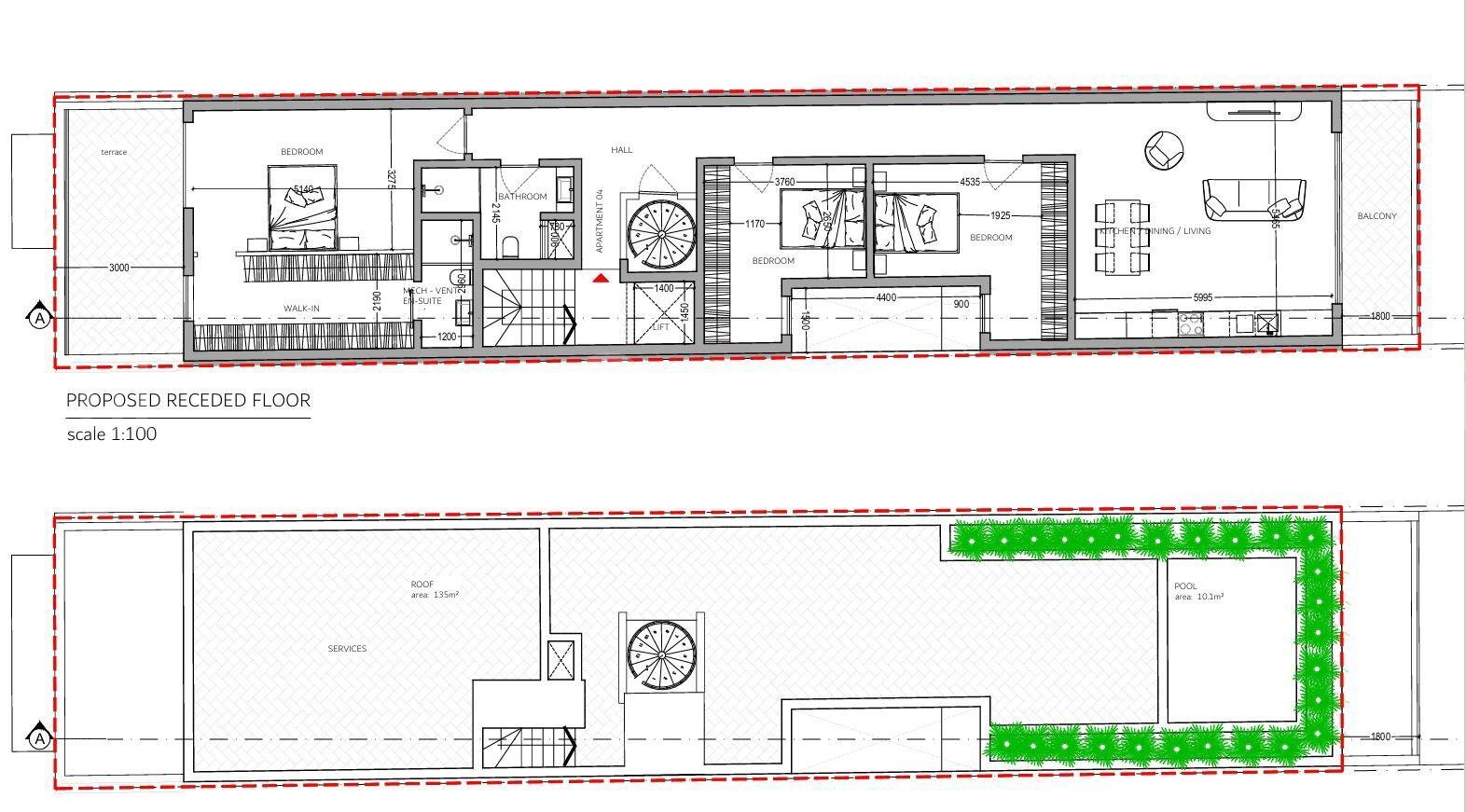 Luqa, Finished, Penthouse with pool