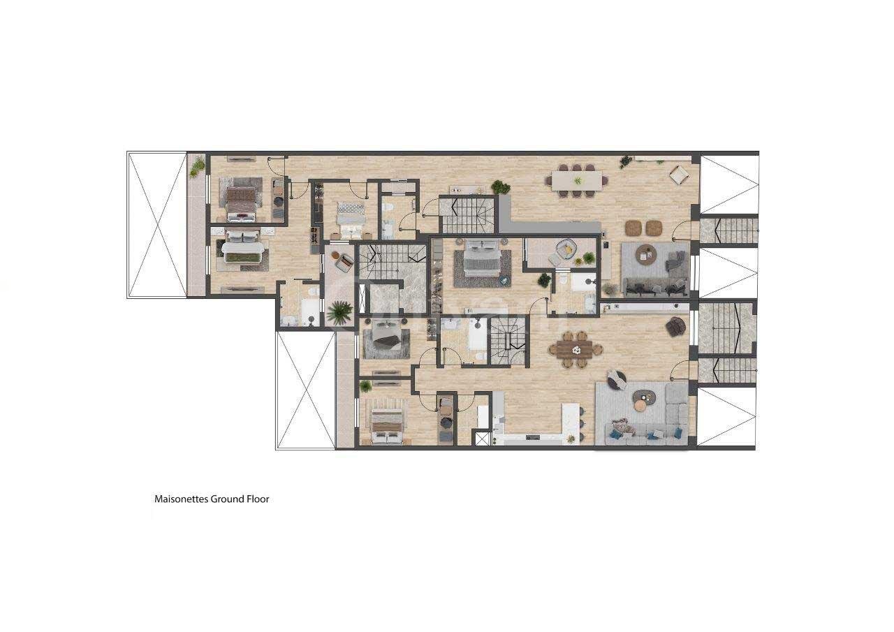 Swieqi, shell form Maisonette with pool and 3 Car Garage