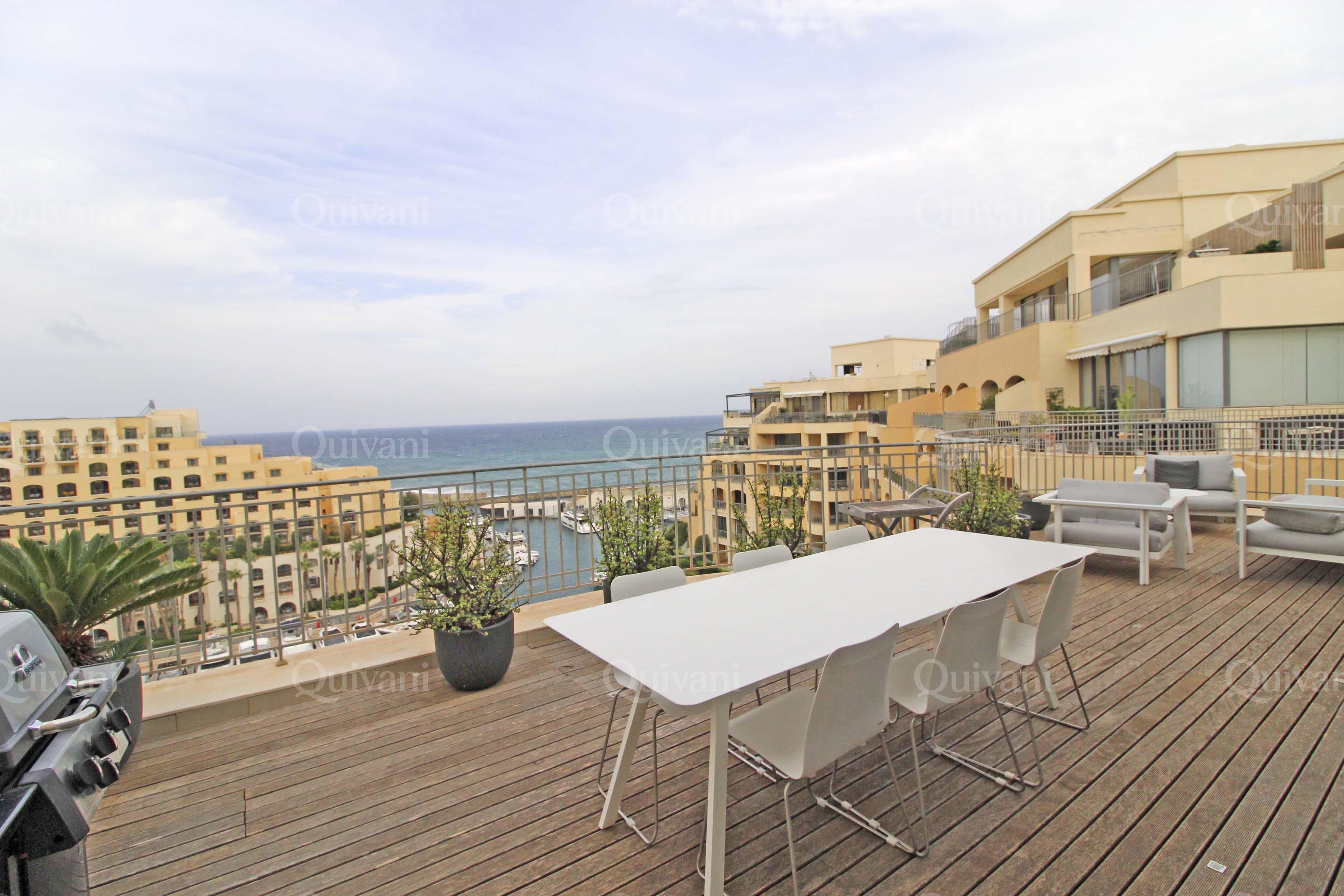 Portomaso, Furnished Penthouse