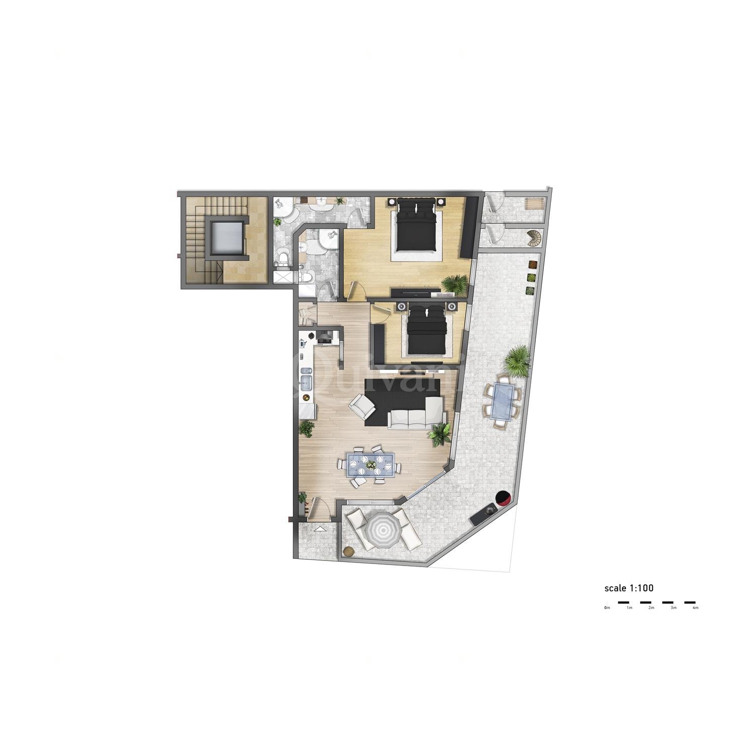 Marsascala, Furnished Penthouse