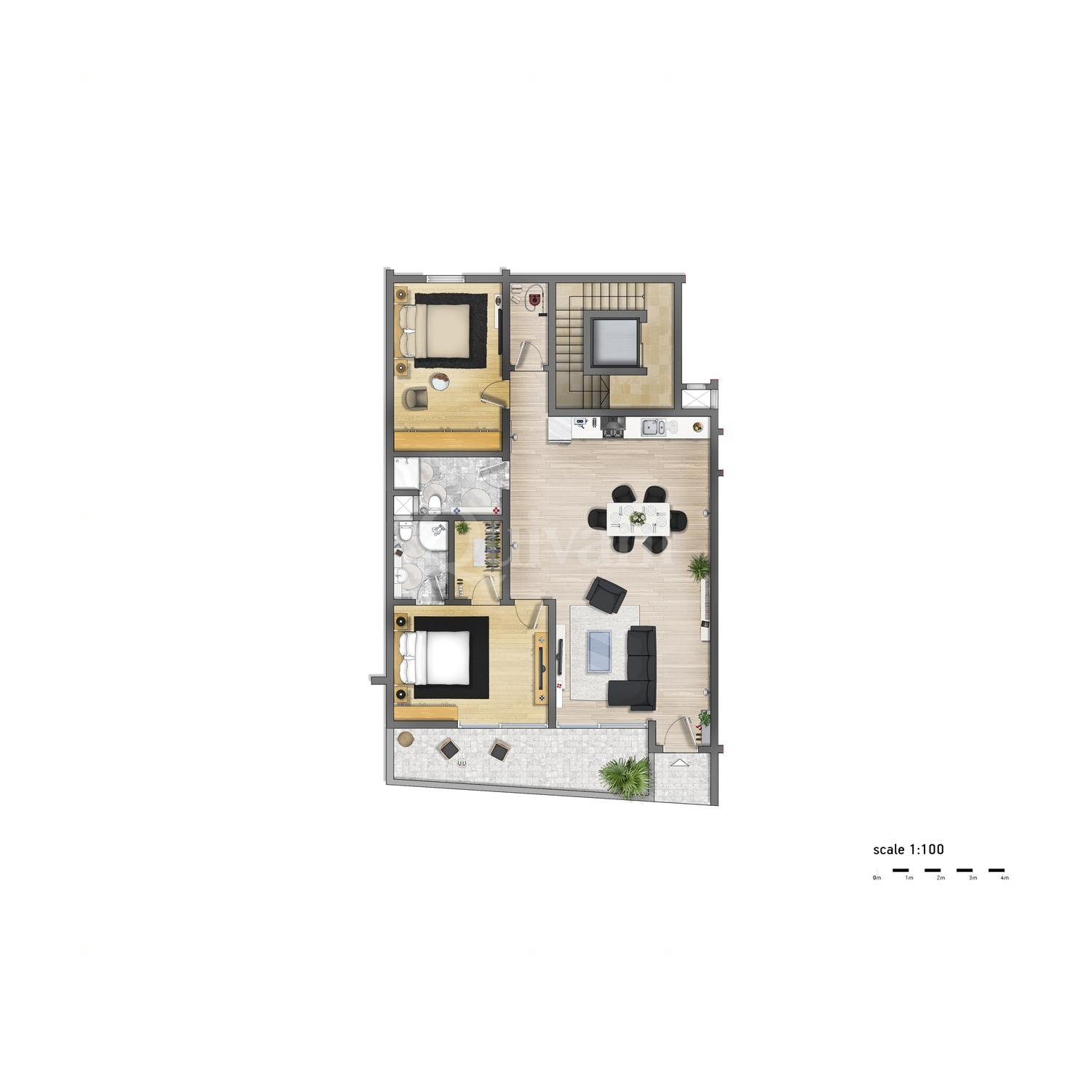 Marsascala, Furnished Penthouse