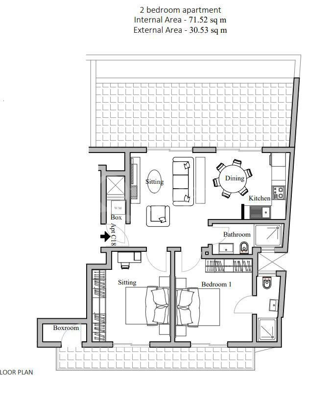 San Gwann, Furnished Penthouse