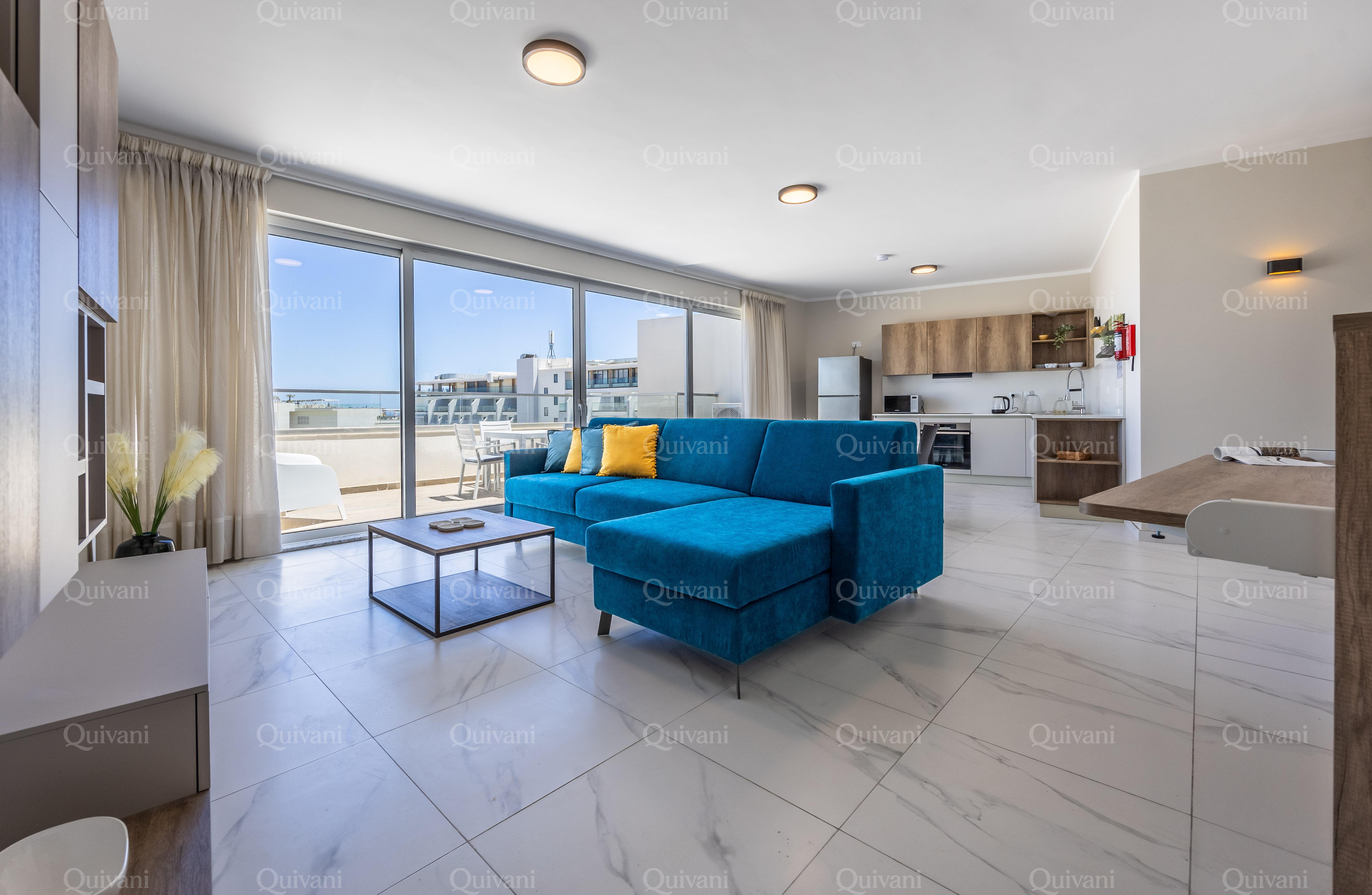 Qawra, Furnished Penthouse