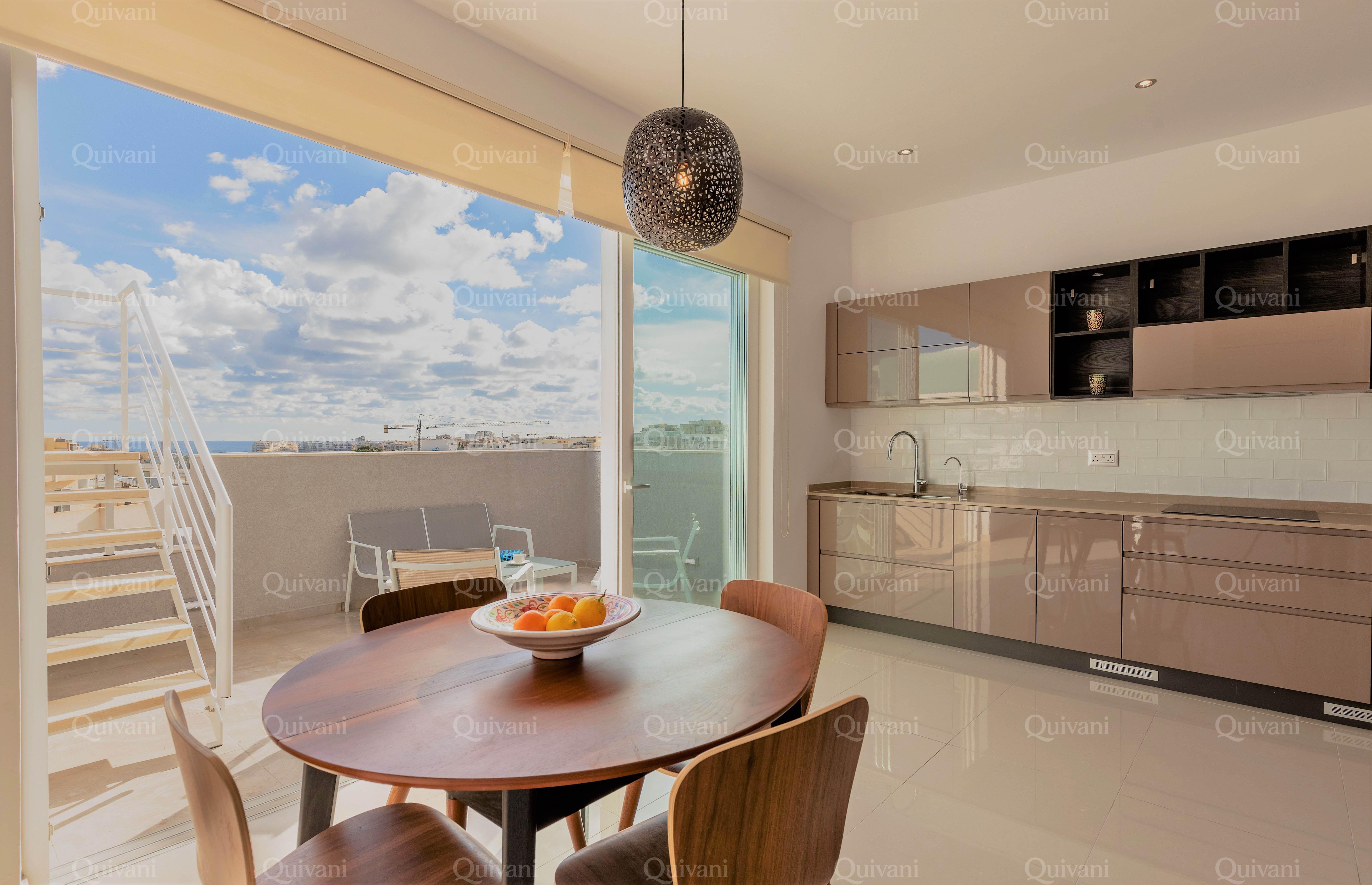 Swieqi, Furnished Duplex Penthouse