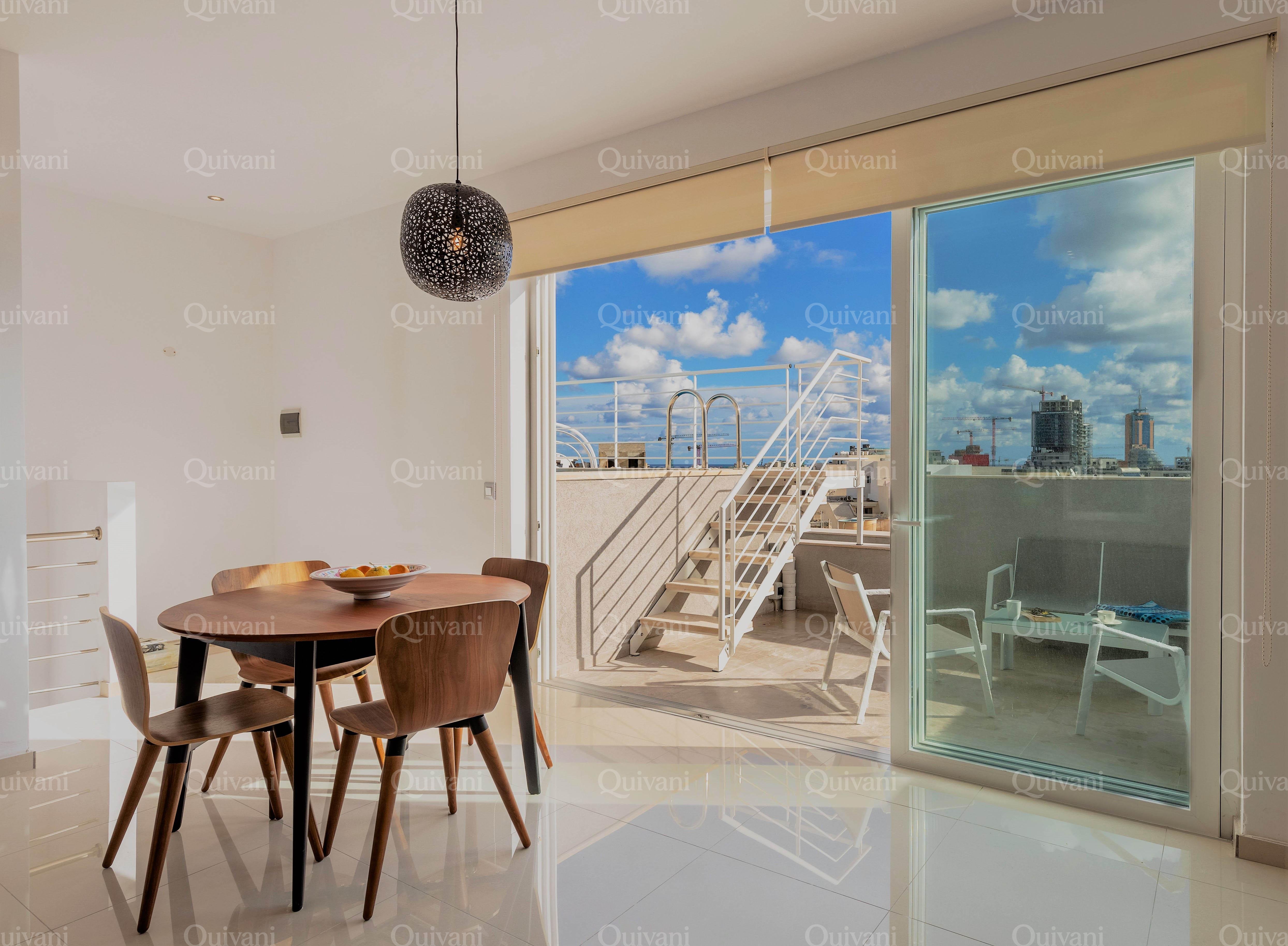 Swieqi, Furnished Duplex Penthouse