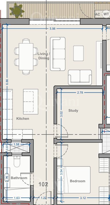 Qrendi 2 bedroom apartment