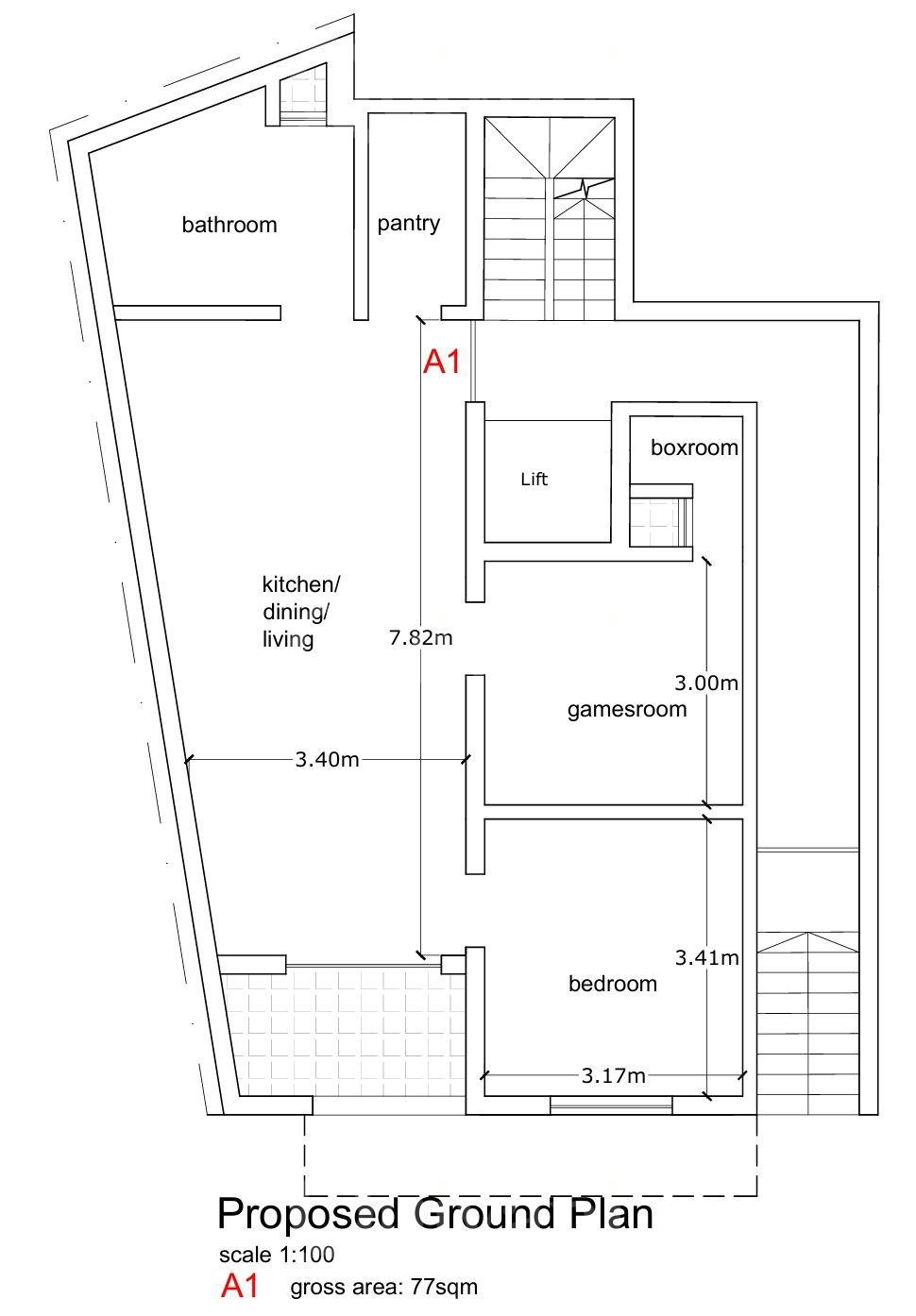 A1 Ground Floor 1 Bed + Gamesroom Apartment