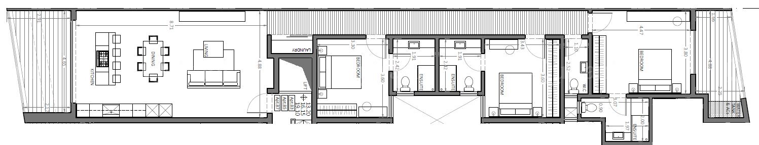 3 bedroom 3rdfloor apartment
