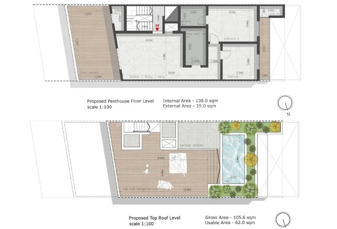 Naxxar Finished Penthouse with top roof Pool