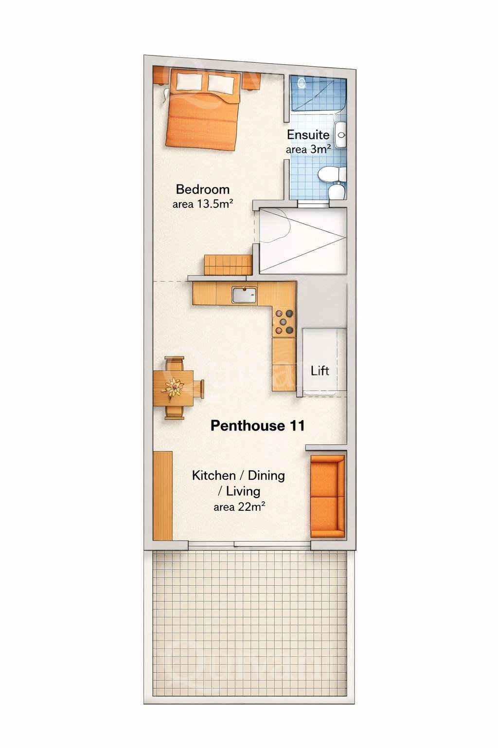 Gwardamangia, Finished, Penthouse